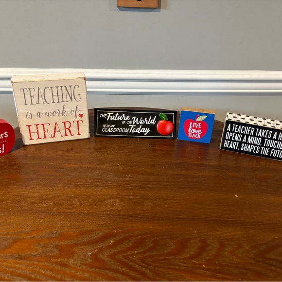 Teachers New Classroom Decor - Teaching is a Work of Heart 5 Piece Set - Picture 13 of 15